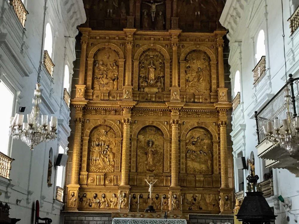 Main altar at Se Cathedral, Goa